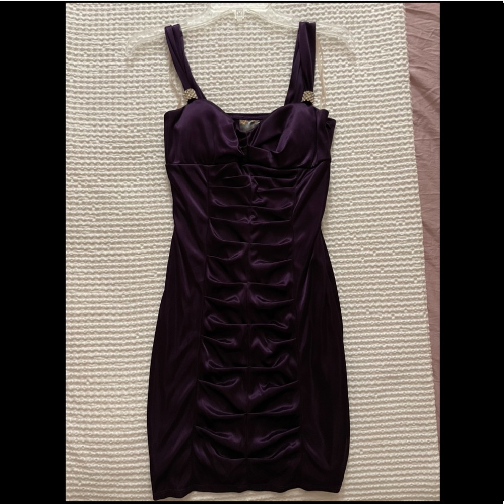 Love Tease Bodycon Purple Semi-Formal Cocktail Dress